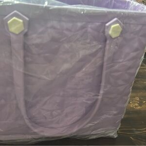 Lavender Structured Tote with Hex Accent Hardware